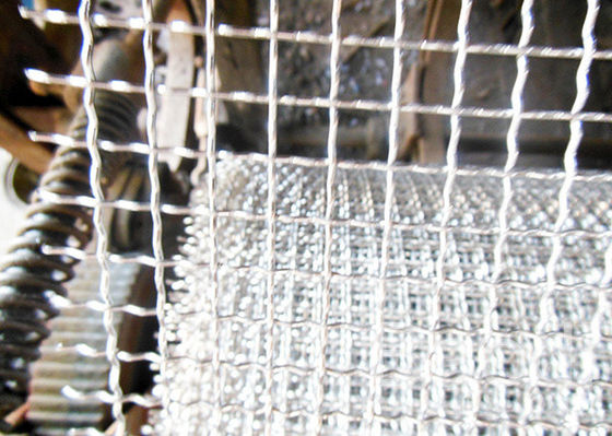 Square Aluminum Crimped Wire Mesh 1 / 2" X 0.063" For Architecture / Construction