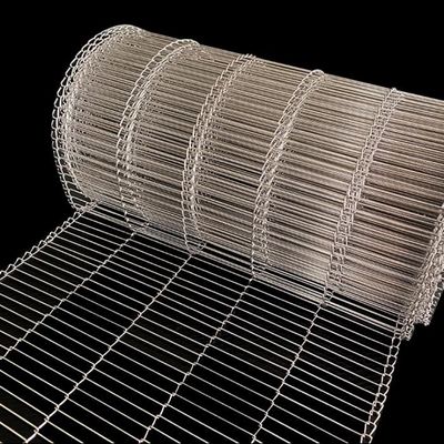 Industria alimentaria Cinturón transportador de acero inoxidable 304 Dimensión personalizable