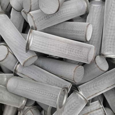 80-1000um tubo de filtro de acero inoxidable pantalla malla de cilindro a prueba de óxido