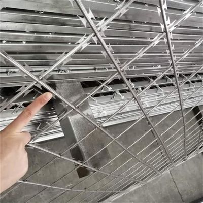 12 Gauge de hierro rojo galvanizado de alambre de púas de bobina cruz rasura púas de púas anti-escalada fácil de instalar cerco de construcción de protección