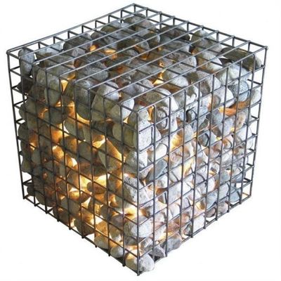 Cajas de Gabión Galvanizado Soldado 2x1x0.5m de alambre de piedra para cercas de jardín