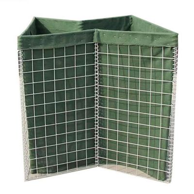 7.6cm Rango de tiro Barreras defensivas Gabiones de alambre de hierro galvanizado con agujeros cuadrados