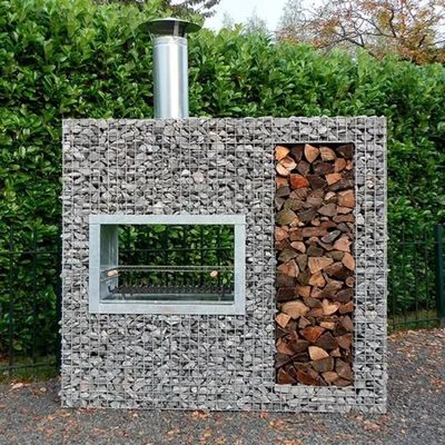 Decoración a medida Casilla de gabión soldada Paredes de contención Casilla de gabión de piedra cesta