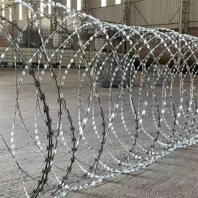 Fabrica de suministro Razor alambre de púas galvanizado de bobina de los límites de la pared para la cerca de seguridad de los límites