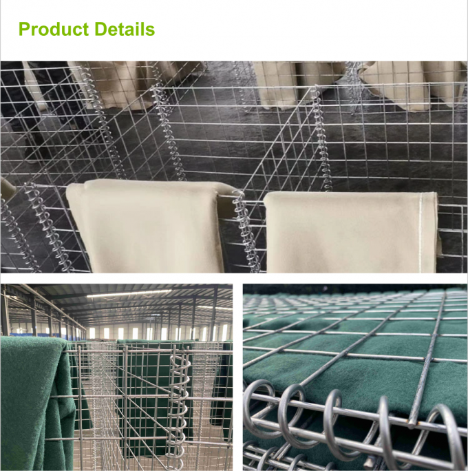 2.0-4.5mm Mil1 Barrera Hesco Protecci&oacute;n contra inundaciones Barrera defensiva 4
